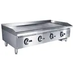 Admiral Craft BDECTG-48/NG Black Diamond 48'' Countertop Gas Griddle with Manual Controls - 120,000 BTU
