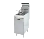 Admiral Craft BDGF-120/NG Black Diamond 15 - 50 lb. Gas Floor Model Full Pot Fryer with Thermostatic Controls - 120,000 BTU