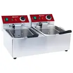 Admiral Craft DF6L2S Adcraft Dual Tank Electric Deep Fryer