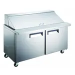 Admiral Craft GRSLM-2D/60 60'' 2 Door Mega Top Refrigerated Sandwich / Salad Prep Table