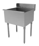 Advance Tabco 4-1-24D Commercial Sink, (1) One Compartment, 16 Gauge Stainless Steel Construction with and without Drainboard - 24.00" W