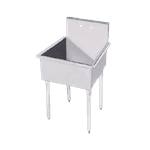 Advance Tabco 4-OP-18 Service Sink, (1) One Compartment, 18 Gauge Stainless Steel Construction with Stainless Steel Legs and without Drainboard - 24" W