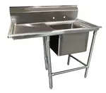 Advance Tabco 9-81-20-18L Commercial Sink, (1) One Compartment, 18 Gauge Stainless Steel Construction with Stainless Steel Legs and With Left-hand Drainboard - 44" W