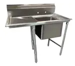 Advance Tabco 93-41-24-36L Commercial Sink, (1) One Compartment, 16 Gauge Stainless Steel Construction with Stainless Steel Legs and With Left-hand Drainboard - 66" W