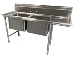 Advance Tabco 93-62-36-36R Commercial Sink, (2) Two Compartment, Construction with and - 79.88" W