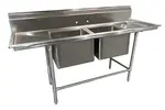 Advance Tabco 94-62-36-36RL Commercial Sink, (2) Two Compartment, Construction with and - 1150" W