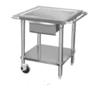 Advance Tabco AG-MP-30 Mixer/Slicer Equipment Stand, Type 430 Stainess Steel Top with Undershelf and without Backsplash - 30"W x 28"H x 24"D