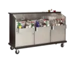 Advance Tabco AMD-5B Silver 12-Bottle Speed Rail Portable Bar