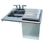 Advance Tabco D-24-SIBL-X 21 1/4" x 18" 1 Compartment Drop-In Sink / K-51 4" Deck Mounted Faucet
