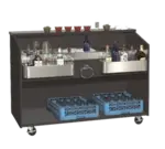 Advance Tabco D-B Silver 10-Bottle Speed Rail Portable Bar