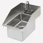 Advance Tabco DI-1-10SP-EC-X Special Value 20 Gauge Type 304 Stainless Steel 10" x 14" x 10" 1 Compartment Drop-In Sink / Deck Mounted Gooseneck Faucet