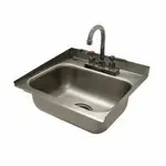 Advance Tabco DI-1-30 18 Gauge Type 304 Stainless Steel 14" x 10" x 5" 1 Compartment Drop-In Sink / Deck Mounted Gooseneck Faucet