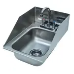 Advance Tabco DI-1-5SP 20 Gauge Type 304 Stainless Steel 10" x 14" x 5" 1 Compartment Drop-In Sink / Deck Mounted Gooseneck Faucet