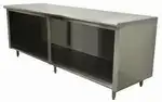 Advance Tabco EEB-SS-249-X Open Front Cabinet Base Work Table, with Top, and - 1080"W x 240"D x 35.50"H