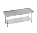 Advance Tabco EG-244 Mixer/Slicer Equipment Stand, 14 Gauge Type 304 Stainess Steel Top with Undershelf and 1"H Up-Turn on Sides & Rear - 48"W x 25"H x 24"D