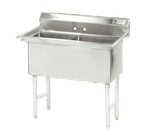 Advance Tabco FC-2-1818 Fabricated NSF Sink, (2) Two Compartment, 16 Gauge Stainless Steel Construction with Stainless Steel Legs and without Drainboard - 41" W