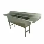 Advance Tabco
FC-3-2028-24RLX
Commercial Sink,
(3) Three Compartment,

 Construction
with 
and 
- " W