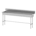 Advance Tabco FS-FMD-80 Multiwash Hand Sink deck mount faucet provision with stainless steel legs and flanged feet