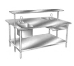 Advance Tabco GLG-489 Work Table, 14 Gauge Stainless Steel Top with Undershelf, Galvanized Steel Legs and without Backsplash - 108"W x 48"D x 35.5"H