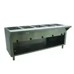 Advance Tabco HF-5G-LP-BS Enclosed Base Hot Food Steam Table with (5) 12" x 20" Hot Food Wells, Liquid propane - 17,500 BTU