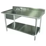 Advance Tabco KLAG-11B-304L-X Special Value Work Table With Prep Sink