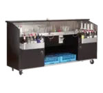Advance Tabco R-8-B Silver 10-Bottle Speed Rail Portable Bar
