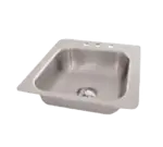 Advance Tabco SS-1-1715-7 Smart Series™ 18 Gauge Type 304 Stainless Steel 16" x 14" x 7 1/2" 1 Compartment Drop-In Sink / Faucet Not Included