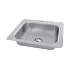Advance Tabco SS-1-2321-10 Smart Series™ 18 Gauge Type 304 Stainless Steel 20" x 16" x 10" 1 Compartment Drop-In Sink / Faucet Not Included