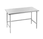 Advance Tabco TGLG-4811 Work Table, 14 Gauge Stainless Steel Top with Open Base, Galvanized Steel Legs and without Backsplash - 132"W x 48"D x 35.5"H