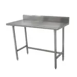 Advance Tabco TKMSLAG-242-X Work Table, 16 Gauge Stainless Steel Top with Open Base, Stainless Steel Legs and 5" Backsplash - 24"W x 24"D x 40.5"H