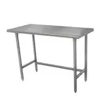 Advance Tabco TMSLAG-242-X Work Table, 16 Gauge Stainless Steel Top with Open Base, Stainless Steel Legs and without Backsplash - 24"W x 24"D x 35.5"H