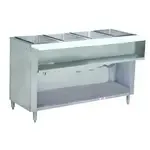 Advance Tabco WB-4G-LP-BS Cabinet Base Hot Food Steam Table with (4) 12" x 20" Well Openings, Liquid propane - 25,000 BTU