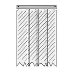 AllPoints Foodservice Parts & Supplies 28-1464 (401SA6065184) Kason® Easimounts Strip Curtain