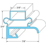 AllPoints Foodservice Parts & Supplies 74-1015 15-1/2" x 20-5/8" Refrigerator Door Gasket