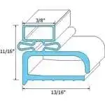 AllPoints Foodservice Parts & Supplies 74-1030 15-1/4" x 22-1/4" Magnetic Refrigerator Door Gasket