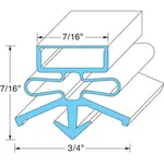 AllPoints Foodservice Parts & Supplies 74-1106 14-7/8" x 1" Refrigerator Door Gasket