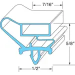 AllPoints Foodservice Parts & Supplies 74-1118 23-15/16" x 53-3/4" Magnetic Refrigerator Door Gasket