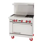 American Range
AR-24G-2B-SB
Restaurant Gas Range,
with 

and 
-