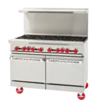 American Range AR-36G-2B-DSB
Restaurant Gas Range,
48" W
with 


and Controls,
-