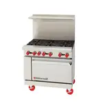 American Range
AR-6
Restaurant Gas Range,
with 

and 
-