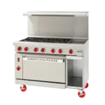 American Range
ARGF-12G-6B-126L-SBR
Restaurant Gas Range,
48" W
with 


and Controls,
-