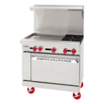 American Range
ARGF-24G-2B-SB
Restaurant Gas Range,
with 
and 
-