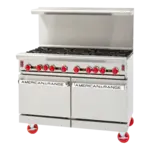 American Range
ARGF-8-DSB
Restaurant Gas Range,
48" W
with 


and Controls,
-