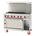 American Range ARGF-8
Restaurant Gas Range,
48" W
with 


and Controls,
-