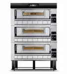 AMPTO P110G A3X Moretti Forni Series Gas Pizza Bake Oven Triple Deck, 240 Volts - 220,083 BTU