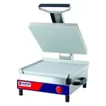 AMPTO SSGL Sandwich / Panini Grill, Single, with 17" W x 18" D Smooth Cast Aluminum Cooking Surface - 120 Volts