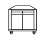AMPTO T64 SC/60 Enclosed Stand Support with casters for T64E oven