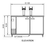Arctic Air ADD60R-2 4 Taps 1/2 Barrel Draft Beer Cooler - Black, 2 Kegs Capacity, 115 Volts