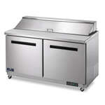 Arctic Air Arctic Air AST60R 61.25'' 2 Door Counter Height Refrigerated Sandwich / Salad Prep Table with Standard Top