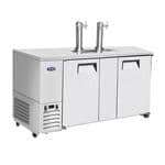 Atosa USA MKC68GR 2 Taps 1/2 Barrel Draft Beer Cooler - Stainless Steel, 3 Kegs Capacity, 115 Volts